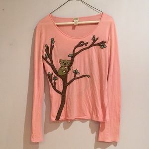 Cute Koala Lucky Brand Long Sleeve Tee